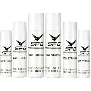 6Pcs Bow String Wax, Protective Bowstring Waterproof Rail Lube for Crossbow Recurve Bow Strings Maintenance, Reduce Bowstring Friction and Prevent Fraying Accessories