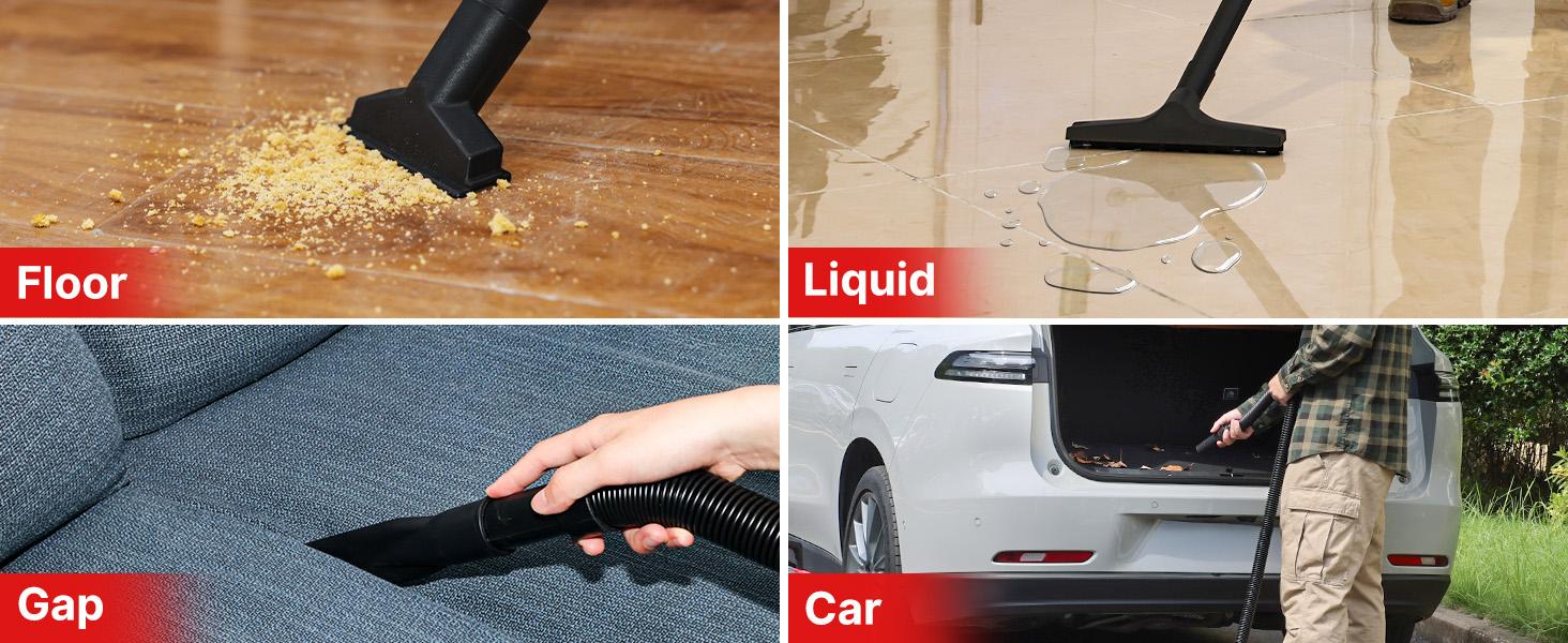 #backtoschool Shop-Vac 3 Gallon 4.0 HP Wet/Dry Vacuum with Blower Function, Stainless Steel Tank, Portable Shop Vacuum with Wheels, Includes Filters, Hose & Accessories, Ideal for Garage and Workshop
