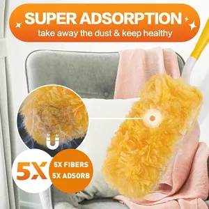 Heavy Duty Duster Refills, Unscented Disposable Dusters Kit for Cleaning Dusting Furniture Blind Ceiling Fan, Multi Surface 360 Feather Duster(25) YHOVID