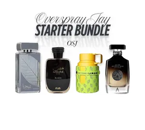 OverSprayJay's Starter Bundle | Absolute Noir - Odyssey Lemoni - Hawas Black - Najdia Intense | 100 ML - 3.4 oz | Fruity - Aromatic & Floral Notes
