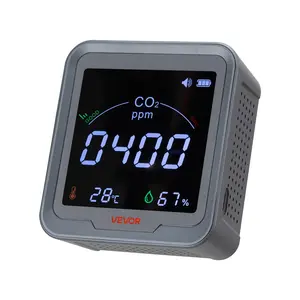 【Summervibes】VEVOR Carbon Dioxide Monitor, CO2 Controller with Temperature and Humidity Display, NDIR Sensor, Carbon Dioxide Detector for Bedside, Home, Office, Car, Lightweight & Portable