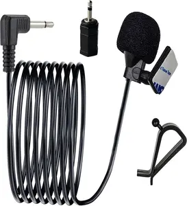 Car Microphone .mm for Vehicle Stereo Audio Radio GPS DVD Enabled Head Unit,Replacement Mic for Sony Pioneer  Boss JVC  Alpine,M Cable with .mm to .mm Adapter