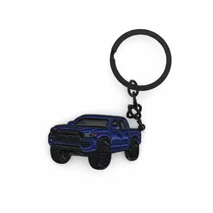 Off Road Truck - Metal Keychain - Blue