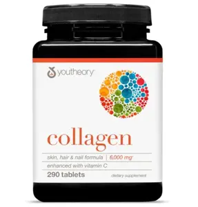 Youtheory Advanced Collagen - 6,000 mg Collagen with Vitamin C - for Hair, Skin & Nails* - Supplements for Women & Men - 290 Supplements