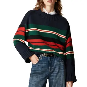 Talakeno Women's Oversized Crew Neck Knit Sweater Long Sleeve Loose Pullover Cozy Casual Tops for Fall & Winter Elegant Chic Knitted Fabric