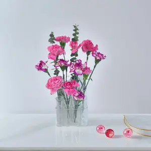 Set of 16 Connected  Stepped Tube Flower Vases