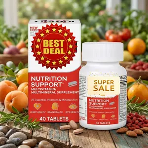 Multivitamin Supplement, Contains B-Vitamins, Antioxidants, Vitamins C, E & D and Iron, 26 Essential Vitamins and Minerals, Gluten-Free, Non-GMO, No Artificial Sweeteners, 40 Tablets