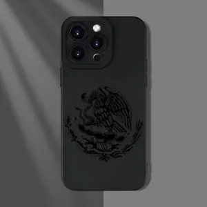 Mexican Engraved Black Background Dark Ethnic Style Mobile Phone Case,phone Case Suitable for Iphone 11/12/13/14/15/16/17 Pro Promax Plus Air and Samsung S22/S23/S24/S25 Plus Ultra Fe