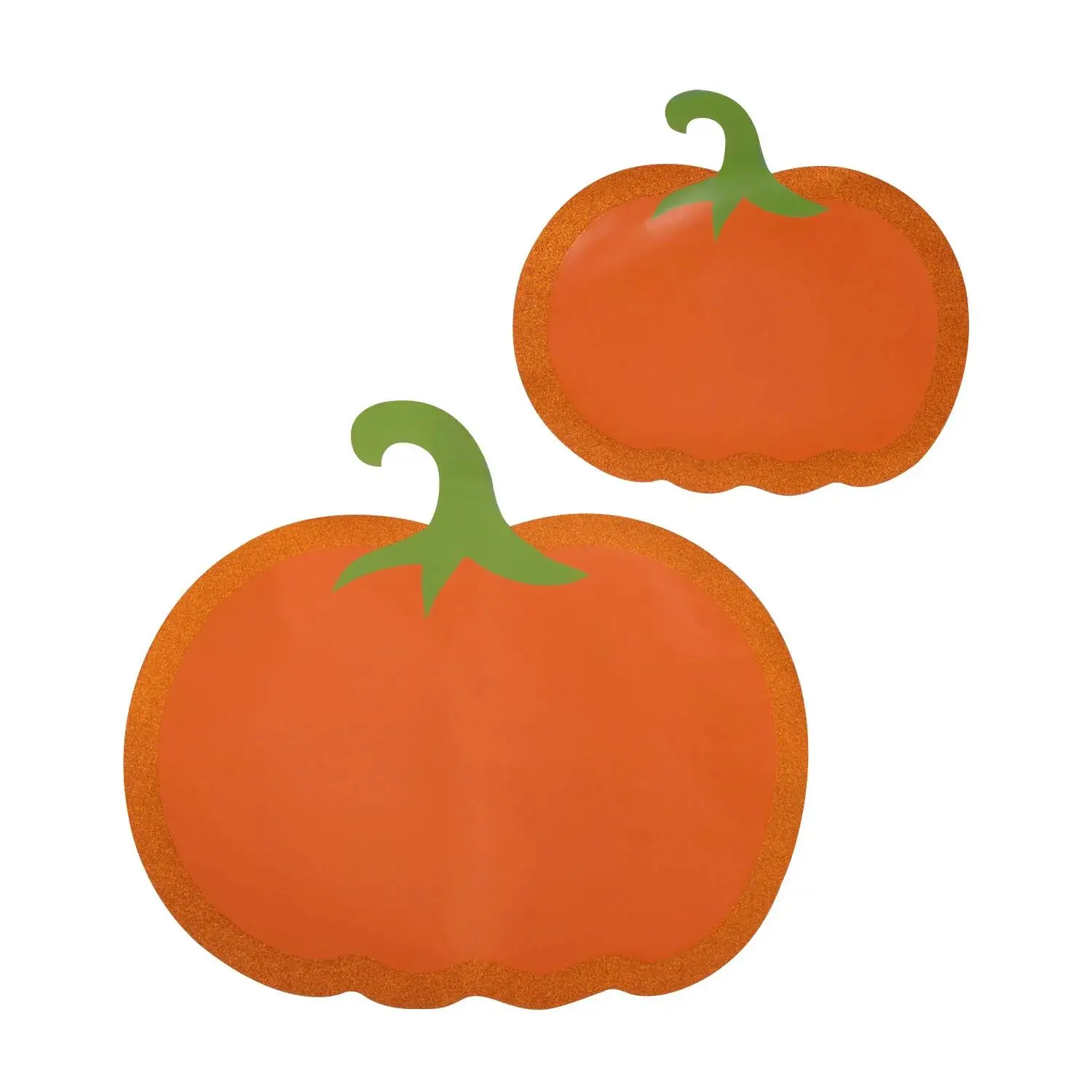 Halloween Decorations Glittery Cardboard Pumpkin Cutouts - 6 Pc.