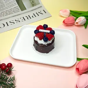 Taba Squishy Chocolate Strawberry Cake Tasty Dessert Look Scented and Cute Squishy satisfying squish with Berry Toppings