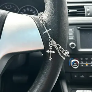 Steering Wheel Bead Hanging Ornament, Car Pendant Accessory, Unique Fashion Gift, Automotive Decorations, Stylish Beaded Charm