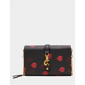 Betsey Johnson KISSES WALLET ON CHAIN BLACK/MULTI