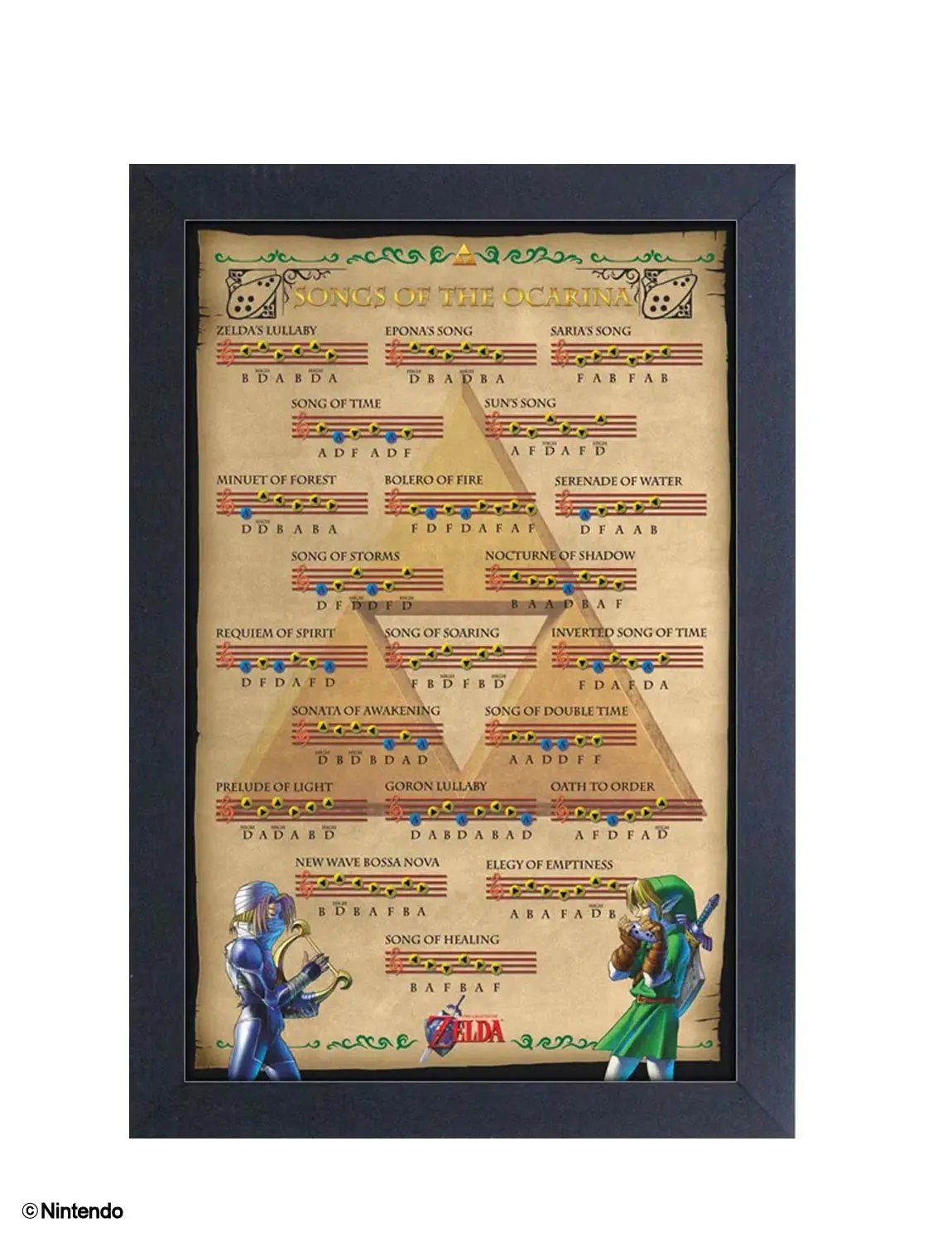 Zelda™: Songs of the Ocarina Gel-Coated Framed Print (11x17)