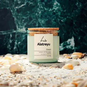 Ocean Candle | Marine Air · Salt Brine · Seaweed | 100% Coconut + Soy Wax | Pay What You Can