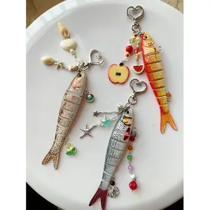 [NEW] Cute Fish Keychain with Beads and Charms – Creative Bag Charm Pendant for Friends
