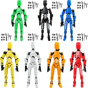 9PCS DIY TOYS  T13 Action Figure Multi-Jointed Movable,Lucky 13 Action Figures,Multi-Articular Action Figures,Desktop Decorations for Action Figures for Game Lovers