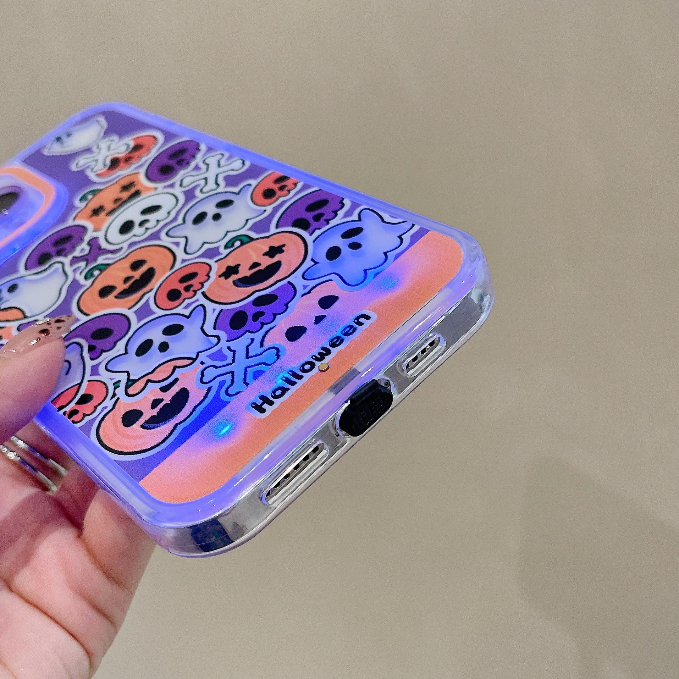 Halloween LED Light Up Case for iPhone 17 16 15 14 13 Pro Max, Cute ...