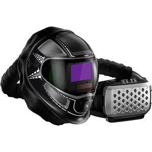 ANDELI Welding Helmet with Light,Panoramic 180° Large Viewing Powered Air Purifying Respirator Auto Darkening Welding Helmet