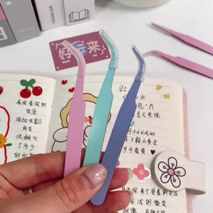 Stainless Steel Slanted Tweezers — Unisex, Party DIY Tool