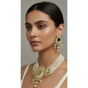 Mint and Pearl Choker Set