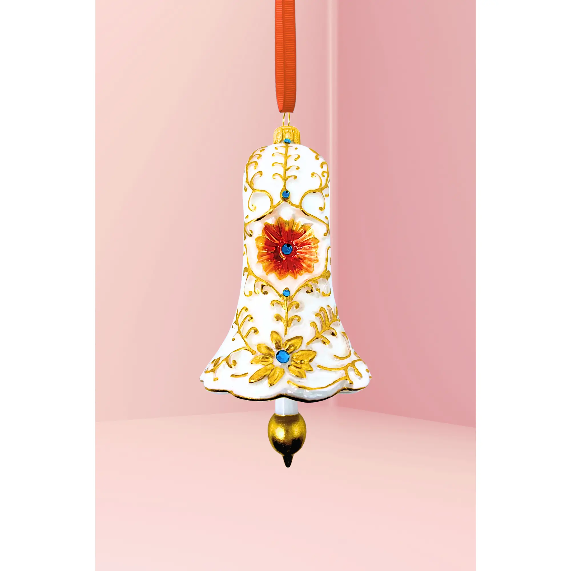 Chantilly Lace Bell Glass Blown Ornament