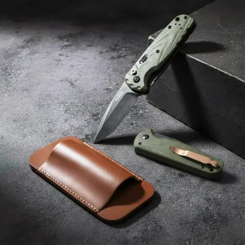 Compact Folding Pocket Tactical Knife for Men - D2 High Carbon Steel 3.31" Blade, G10 Textured Grip Handle, Quick Open Mechanism, Firm Hold, Pocket-Ready EDC Tool, Fishing, Camping Gear