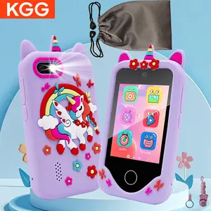 KGG Cute Cartoon Unicorn Pattern Phone Case, Mini Smart Electronic Phone, Multifunctional Puzzle & Fun Learning & Educational Tool for Students