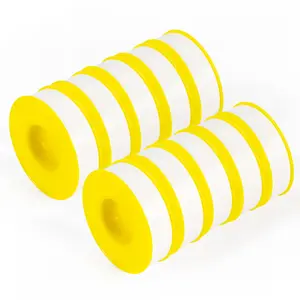 U.S. Solid 10 Rolls 0.7" x 905" Teflon Tape Plumbers PTFE Sealing Tape for Water Pipes Durable and Reliable Seal Solution