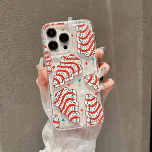 Cute Christmas Themed Phone Case, Shockproof Phone Cover, Anti-drop Cellphone Protective Case, Shockproof Mobile Phone Accessories Compatible with iPhone Series