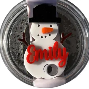 Holiday themed Stanley nameplates for 2.0 Quencher tumbler