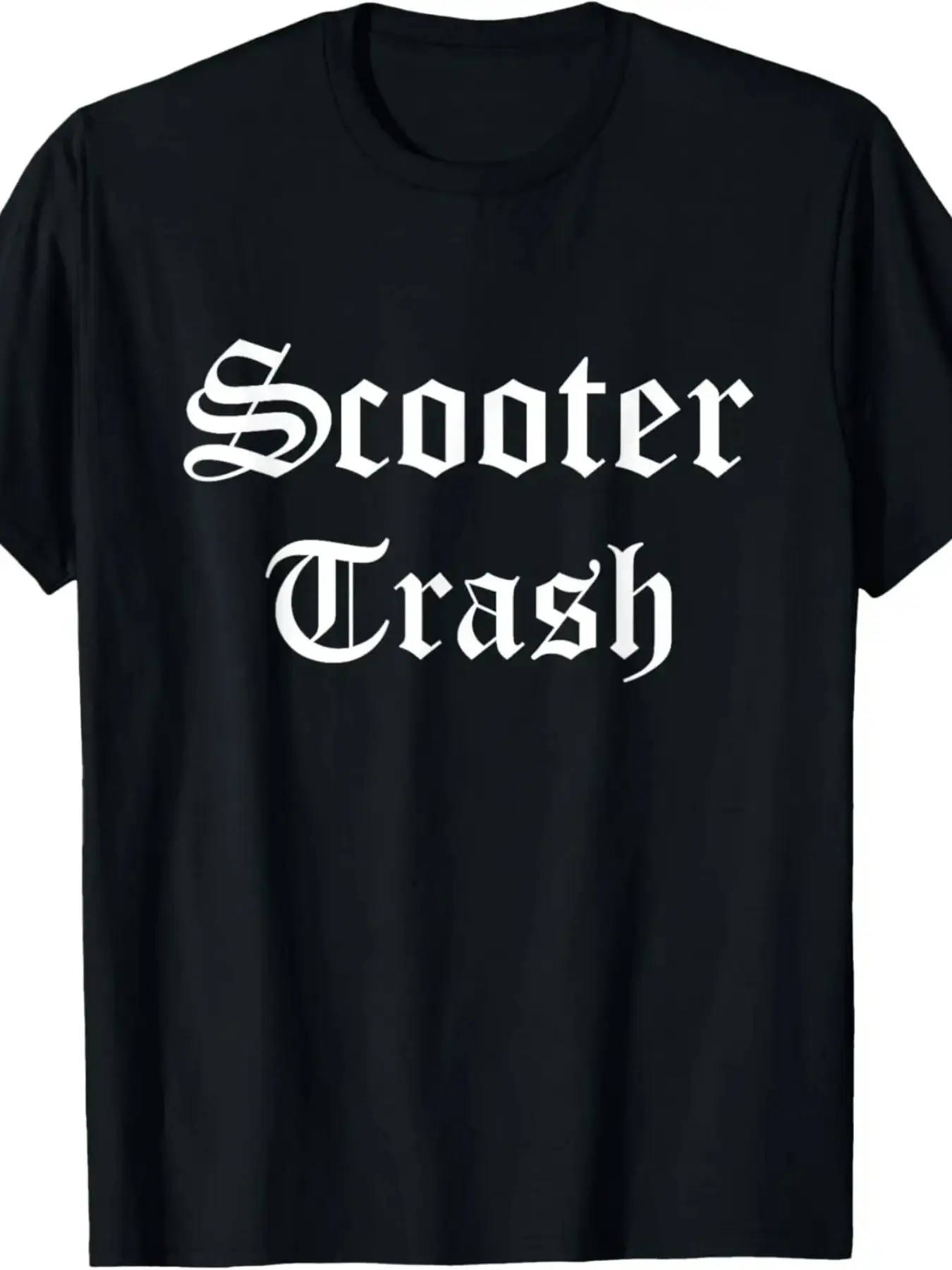 Scooter Trash T-Shirt _ Original Design Gifts, Pri unisex soft cotton short sleeve t shirt, vintage graphic casual tee for men women teens, perfect birthday holiday gift for camping travel gym daily street  wear