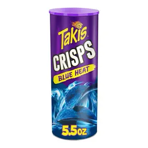 Takis Crisp Blue Heat Flavor- 1 Can 5.5 Oz Takis Crisp Blue Heat Flavor- 1 Can 5.5 Oz