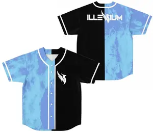 Black And Blue Illenium Baseball Jersey, EDM Festival Jersey Shirt, Rave Fan Apparel