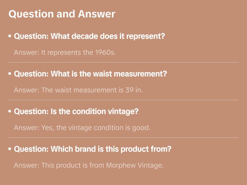 1960S GLEN OAKS Striped Polyester Men's Pants