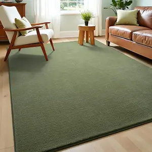 5x7 Area Rugs for Bedroom Living Room, Soft Thickened Carpet, Non-Slip Washable Indoor Minimalist Shaggy Rug for Boys Girls Dorm Nursery Home Decor, Sage Green