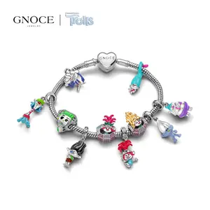 Gnoce Trolls Prince S925 Cooper Pendant Dangle Charm Unisex DreamWorks Animation Jewelry Officially Licensed Sparkling Cz Necklace