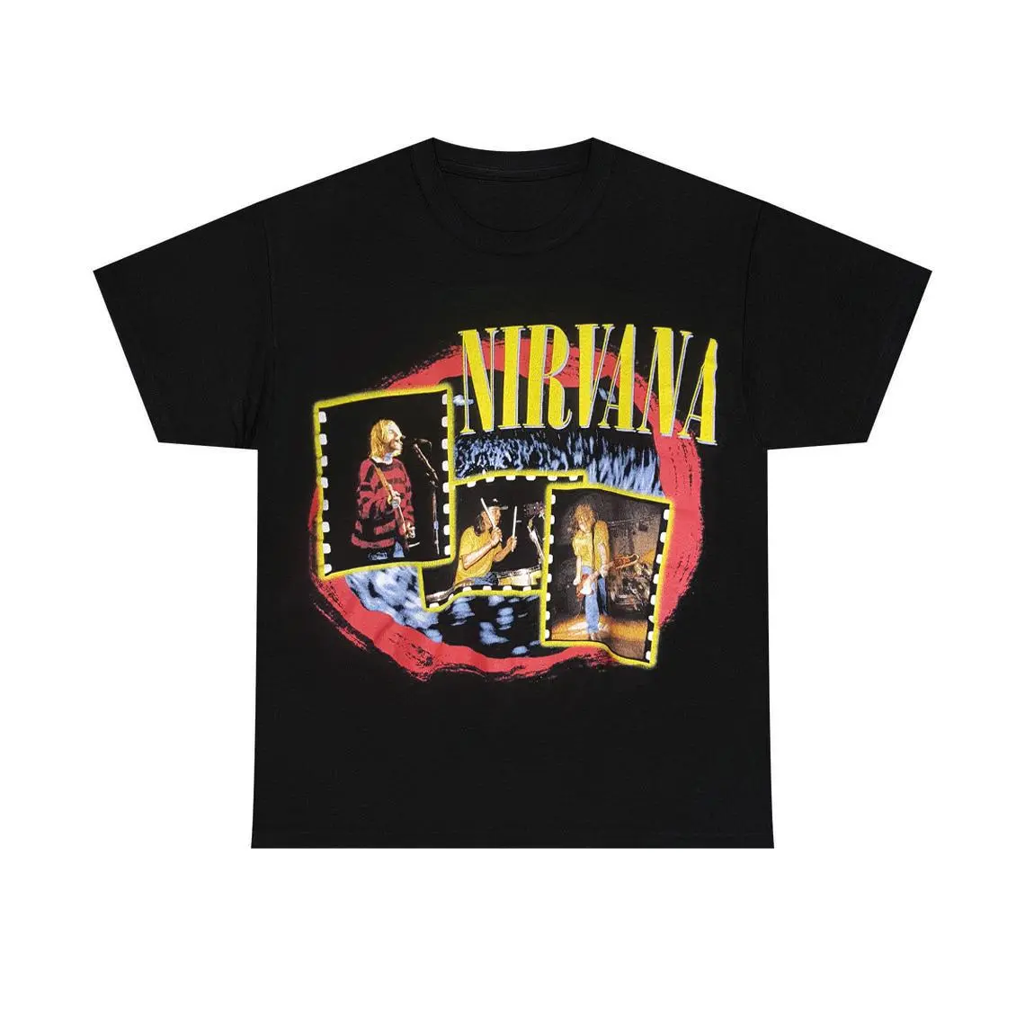 Nirvana Smiley Face Retro Shirt, Classic 90s Grunge Music Graphic Tee for Fans