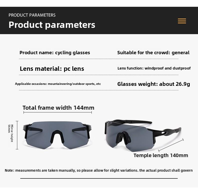 Fashionable cycling glasses with colorful one-piece lenses, windproof and UV400 protection, suitable for outdoor sports, cycling, fishing, mountain biking, road riding, and as bicycle goggles
