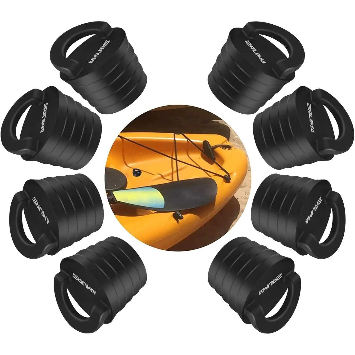Scupper Plug Kit with Silicone Handle, Universal Drain Hole Stoppers for Sit-On-Top Kayaks, Canoes, and Boats, Canoe