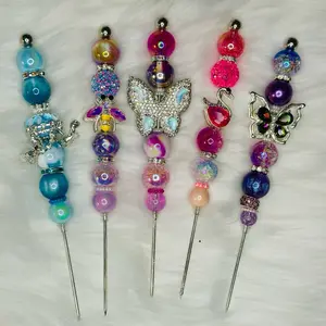 Pokey Tool for Snow globes - Weeding Tool - DIY Tool with Colorful Beads and Heart Pliers