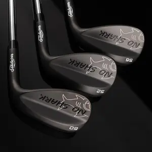 WUDAY Matte Low CG Golf Sand Wedge Loft 52°/56°/60° Laser NO-SHARK Logo CNC Milled Lob Wedge with S.S 431 Stepped Steel Shaft & Anti-Slip Grip tour satin wedge right hand