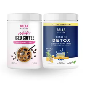 Bella All Natural Piña Powder and Probiotics Iced Coffee Duo Bella All Natural Piña Powder and Probiotics Iced Coffee Duo