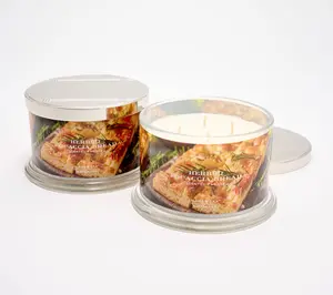 HomeWorx by Slatkin + Co. S/2 18oz Focaccia Bread Candles