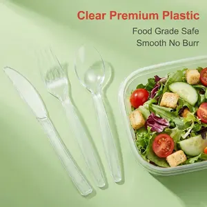 50-Piece Reusable Plastic Cutlery Set, BPA-Free, Ideal for Parties and Picnics, Durable and Eco-Friendly Tableware