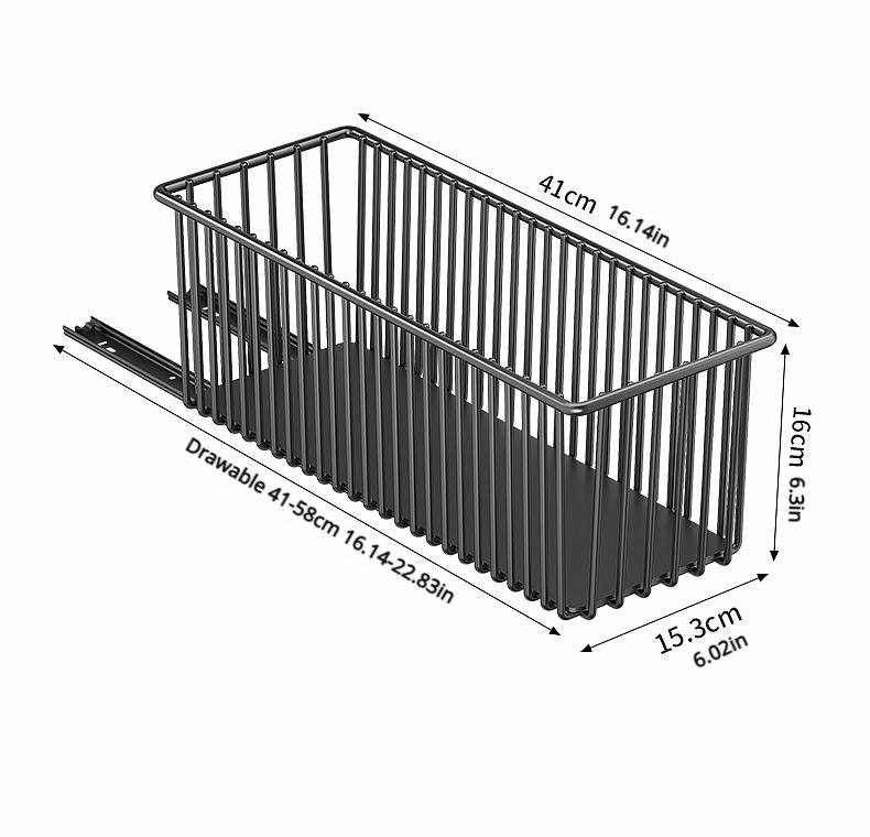 Pull-Out Cabinet Organizer Basket|Under Sink Sliding Storage for Kitchen Cabinets|Clearance Sale|Space Saving Kitchen Organizer,dorm essentials,home decor