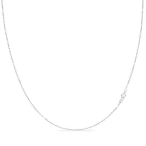 KEZEF 925 Sterling Silver Chain | 16-36 Inch 1.3mm Silver Cable Chain Necklace For Women | Silver, Rose Gold, 18K Gold Necklace Chains - Made In Italy