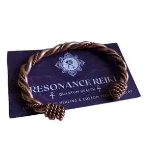 8 gauge Copper Tensor-Lahkovsky Coil style Open Cuff bracelet