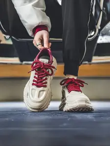 Men's New Trendy Retro Athletic & Casual Shoes - Color-Block Platform Chunky Sneakers