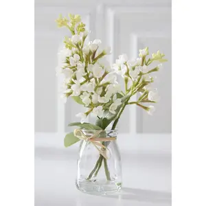 9.25 Inch Lilac Premade in Glass Vase