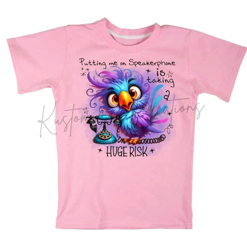 Putting Me On Speaker Phone Is Taking A Huge Risk • T-shirt Tee Shirt Comfortable Unisex Top Sublimation Casual Graphic Shirts Funny Cute Sarcasm Sarcastic Snarky Speakerphone